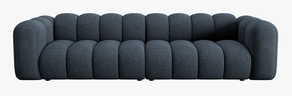 Sofá modular cuatro plazas chenille Lupine