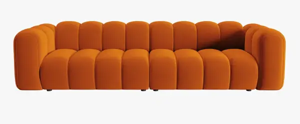 Sofá modular cuatro plazas terciopelo Lupine