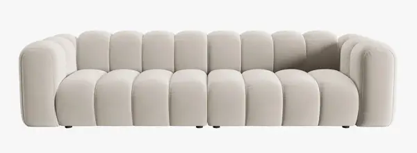 Sofá modular cuatro plazas terciopelo Lupine