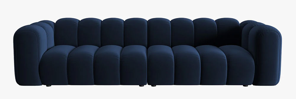 Sofá modular cuatro plazas terciopelo Lupine