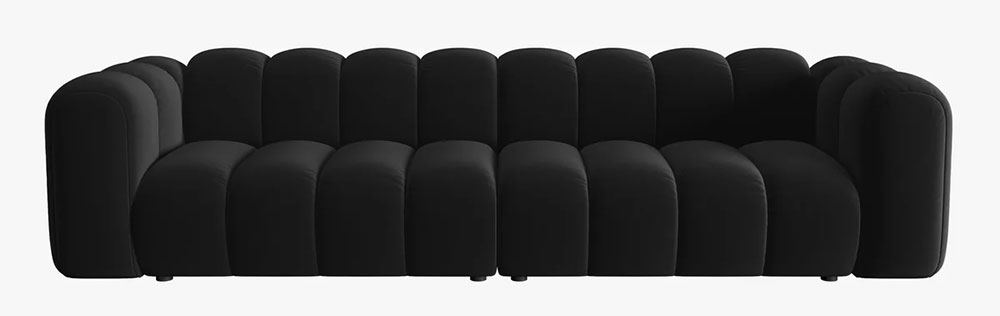 Sofá modular cuatro plazas terciopelo Lupine