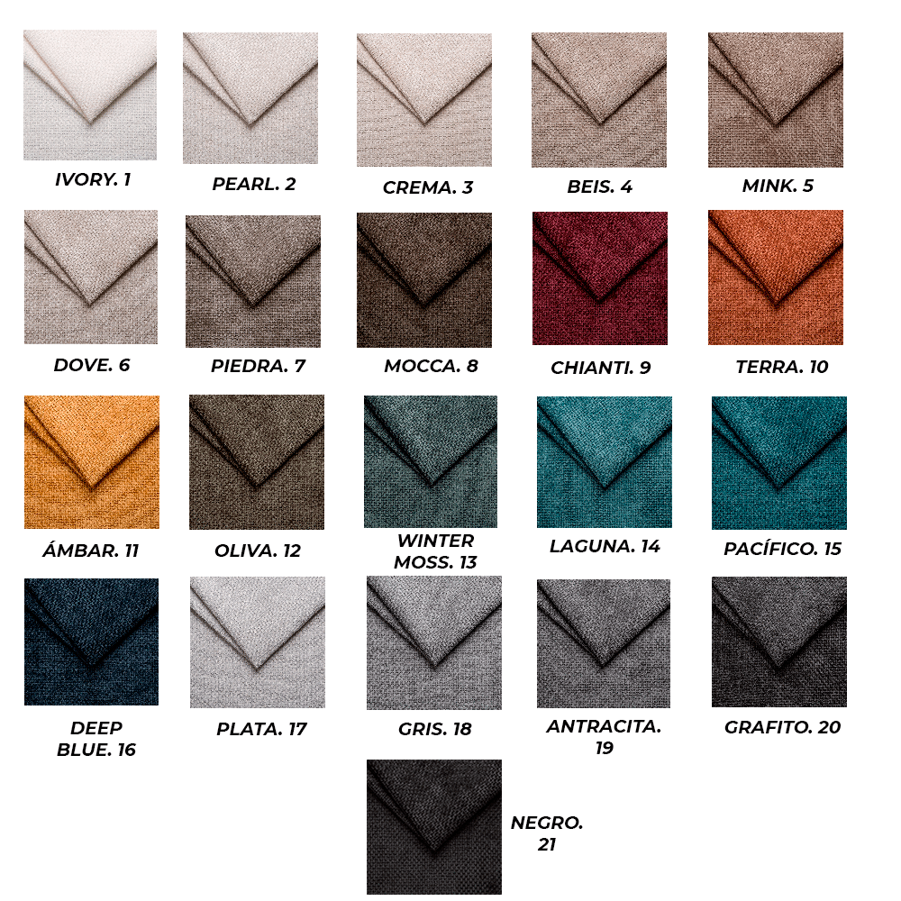 Sofá modular dos plazas chenille Lupine