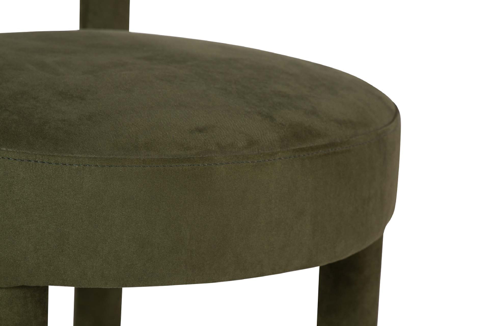 Silla madera arce verde Velvet