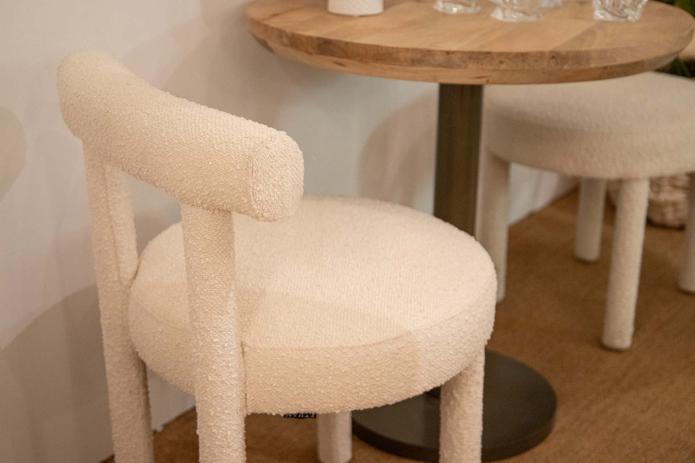 Silla madera arce blanca Boucle
