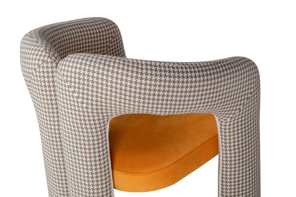 Silla velvet amarillo beige nova