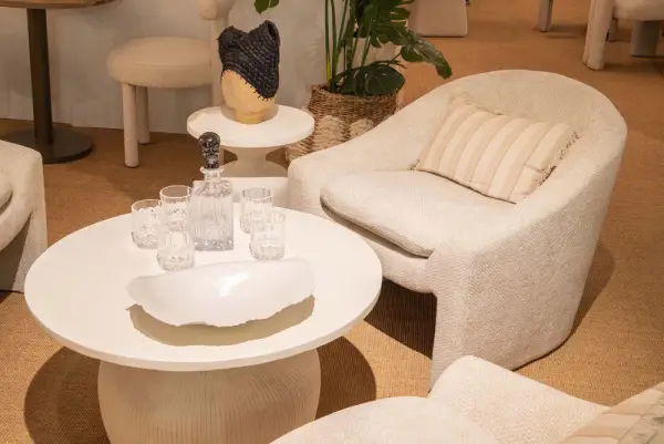 Sillón chenilla beige Axis