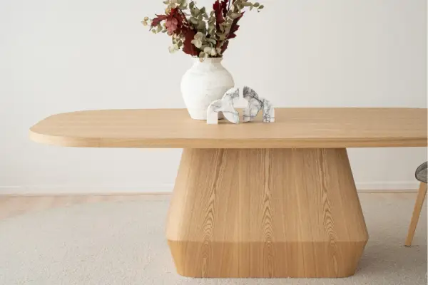 Mesa comedor grande madera fresno natural