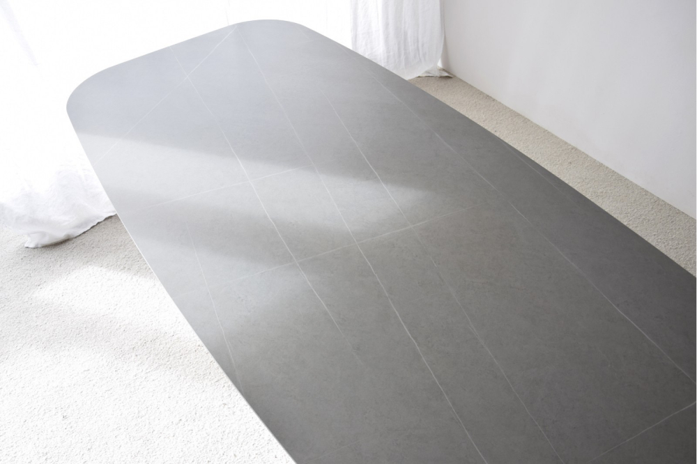 Mesa de comedor piedra cerámico gris fresno