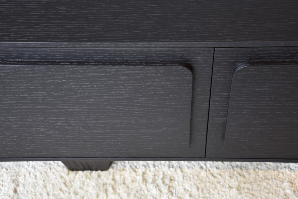 Mueble TV roble teñido de negro Rio