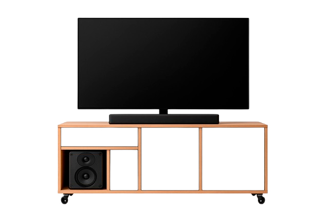 Mesa de televisión 3 puertas 1 cajón con ruedas Osaka