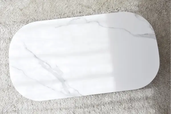Mesa de centro blanco y gris Norte