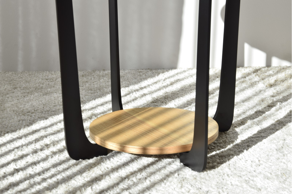 Mesa auxiliar madera de roble natural