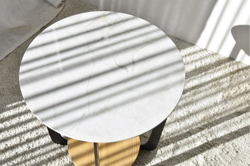 Mesa auxiliar madera de roble natural