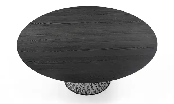 Mesa de comedor redonda madera y metal Web by Riva 1920
