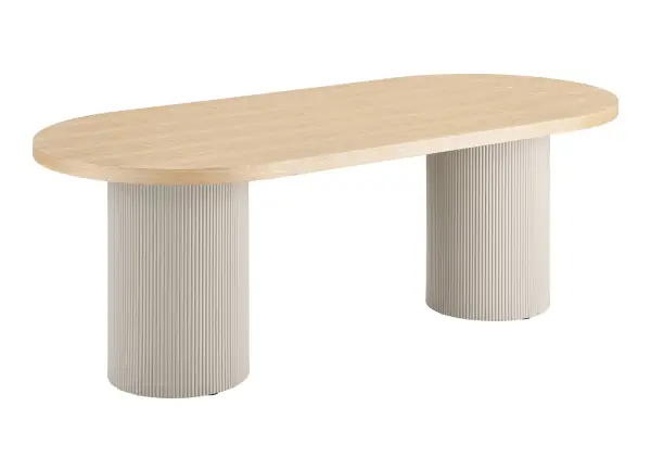Mesa de comedor de madera de fresno natural Solva