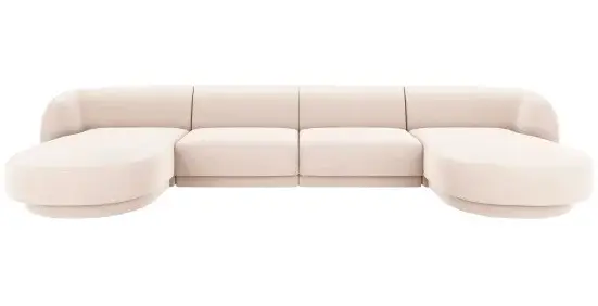 Sofá doble chaise longue terciopelo Miley