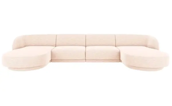 Sofá doble chaise longue chenilla Miley