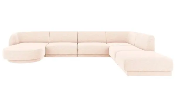 Sofá esquinero con chaise longue chenilla Miley