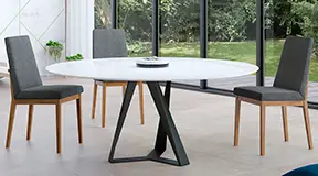 Mesa de comedor redonda porcelánico Tryp