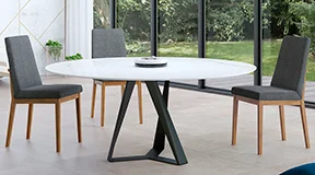 Mesa de comedor redonda porcelánico Tryp