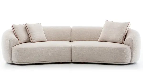 Sofá curvo tapizado Bond Pacini y Cappellini