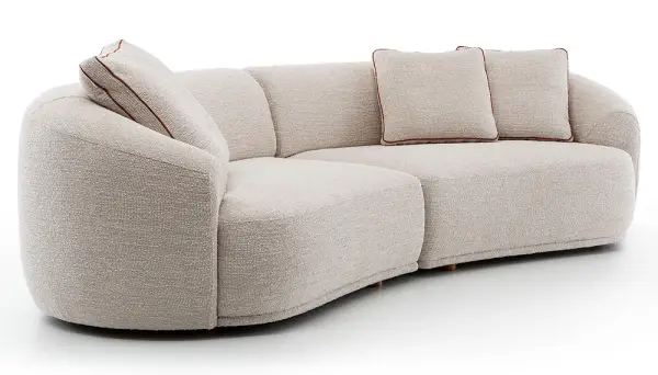 Sofá curvo tapizado Bond Pacini y Cappellini