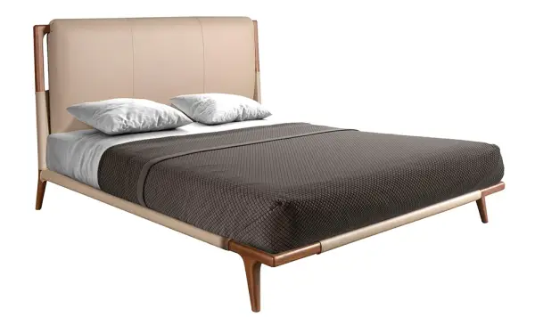 Cama polipiel color visón Aurea
