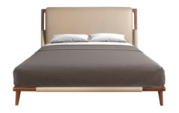 Cama polipiel color visón Aurea