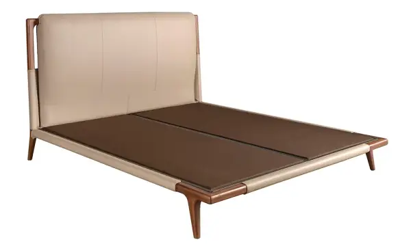 Cama polipiel color visón Aurea