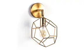 Aplique de pared metal dorado Desco