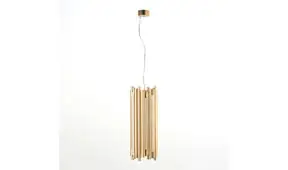Lampara de techo con pantalla dorado Casir