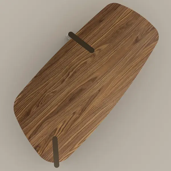 Mesa de comedor madera y mármol Flatiron Bonaldo