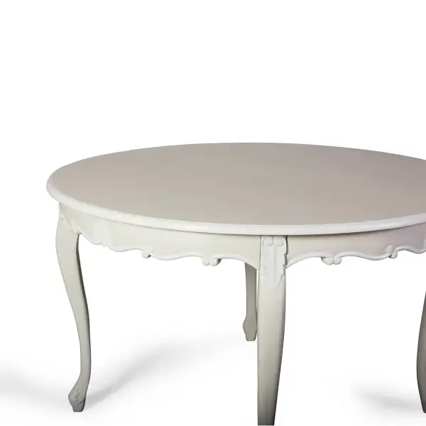 Mesa de Comedor vintage Guzet La rochelle  redonda Extensible 120/160 cms.