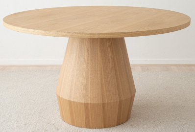 Mesa de comedor redonda fresno natural