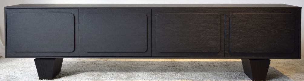 Mueble TV roble teñido de negro Rio