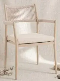Sillón de jardín beige Marven