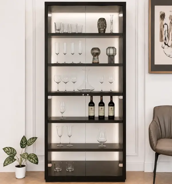 Vitrina 2 puertas con trasera de cristal Chicago Vitrina 2 puertas con trasera de cristal Chicago