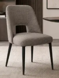 Silla acero y tapizado grey Aria