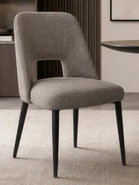 Silla acero y tapizado grey Aria