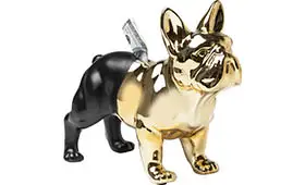 Hucha oro y negro Bulldog Hucha oro y negro Bulldog