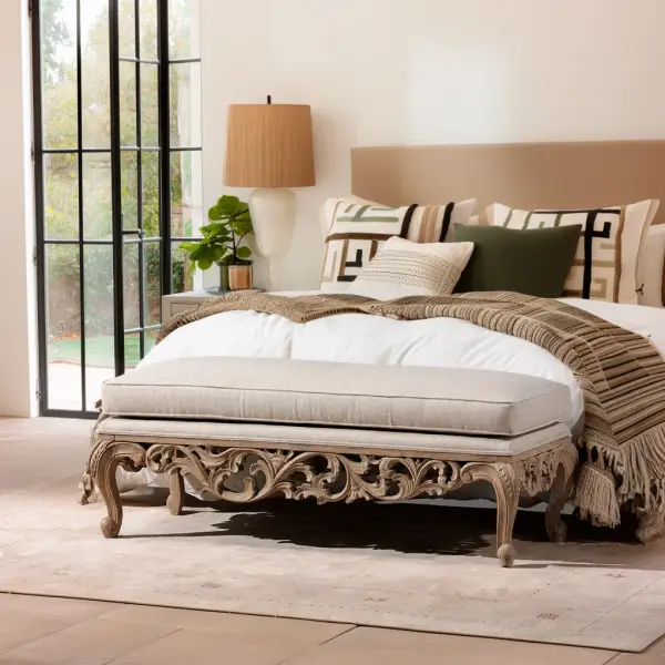 Taburete pie de cama christine vintage Artisans