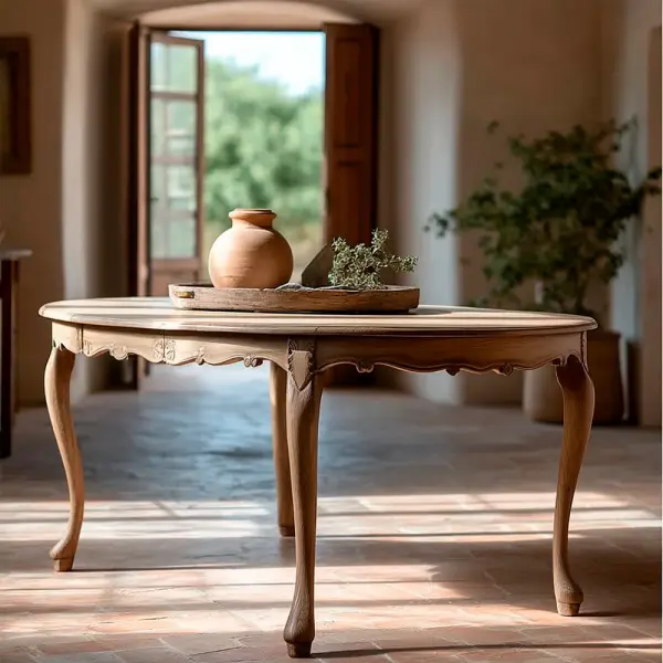 Mesa redonda extensible vintage Artisan