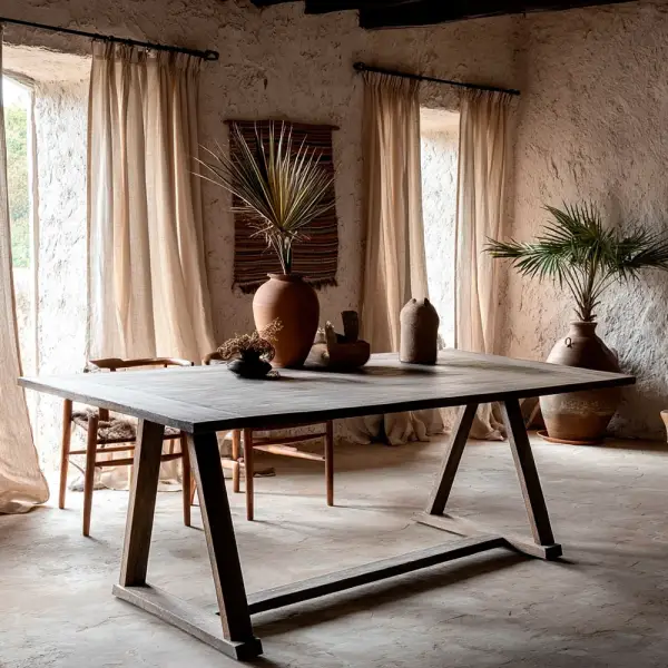 Mesa de Comedor fija Tribal Bakaso étnica