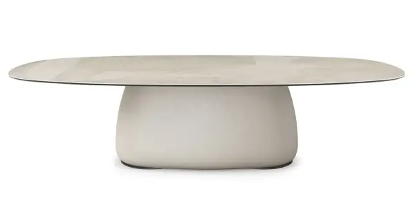 Mesa de comedor keramik biscuit Botero Cattelan