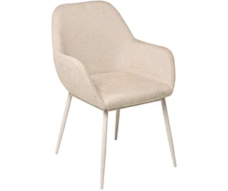 Sillón tapizado beige metal beige Bellasia Sillón tapizado beige metal beige Bellasia