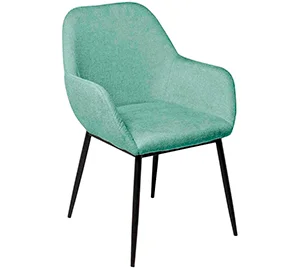 Sillón tapizado menta metal negro Bellasia Sillón tapizado menta metal negro Bellasia