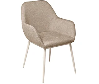 Sillón tapizado taupe metal beige Bellasia Sillón tapizado taupe metal beige Bellasia