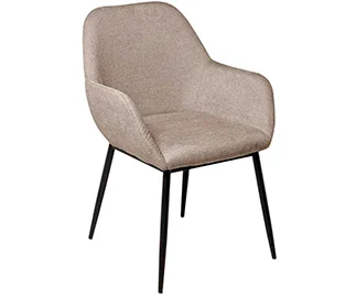 Sillón tapizado taupe metal negro Bellasia Sillón tapizado taupe metal negro Bellasia