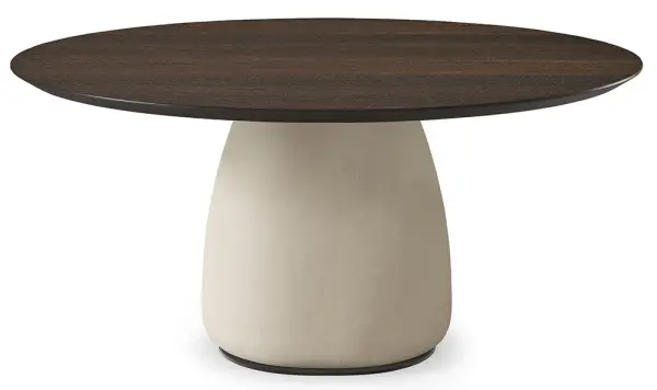 Mesa de comedor redonda madera Botero Cattelan