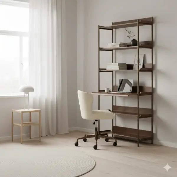Librería con escritorio industrial Friyay